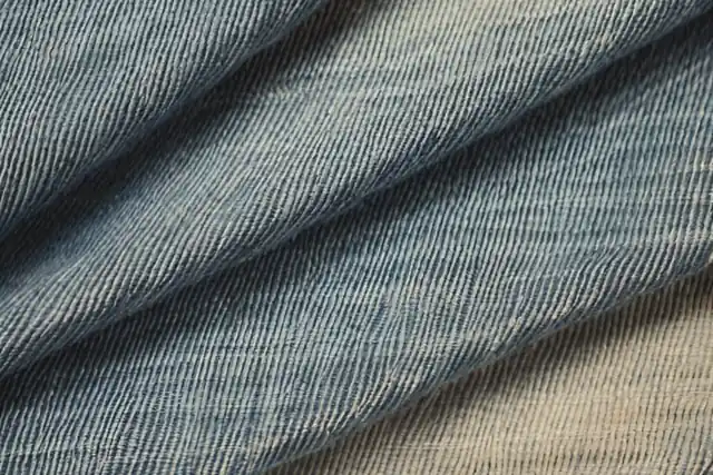 Close-up of layered denim